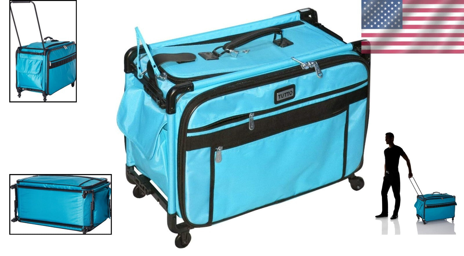 Multi-Purpose Machine on Wheels - Fits Large Sewing Machines Conveniently