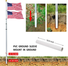 Load image into Gallery viewer, Versatile 14 Gauge Flag Pole Kit with Easy Unlocking and Reinforced Stability