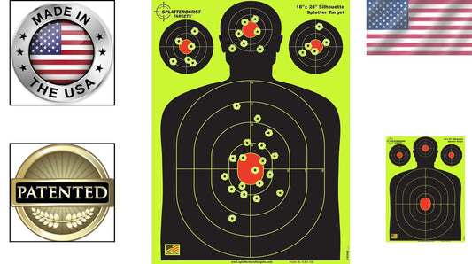High Visibility 18x24 Inch Splatter Targets - Perfect for All Firearms 50 Pack