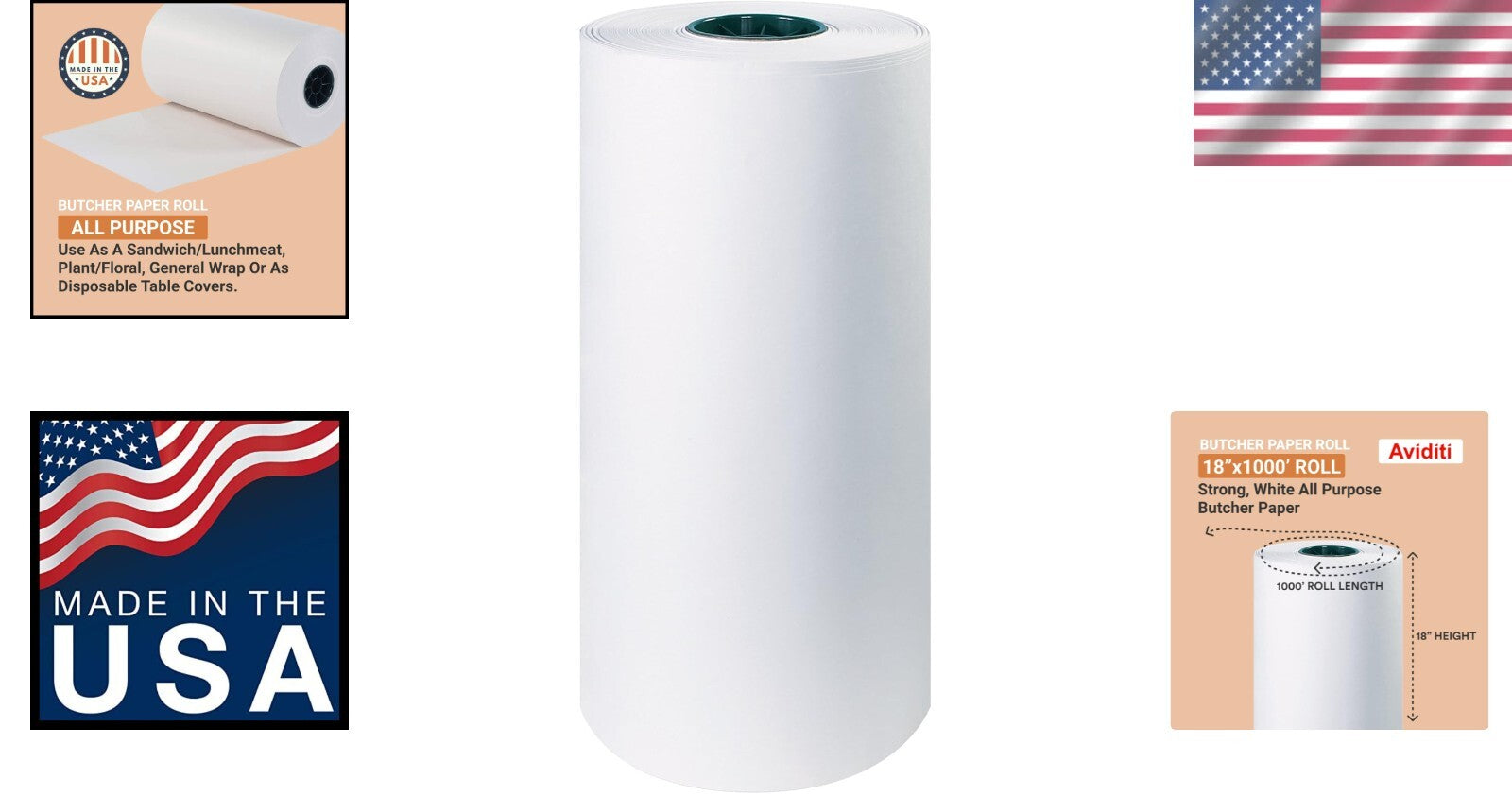 18" x 1,000 ft Butcher Paper Roll - Versatile Food and Floral Wrapping Solution