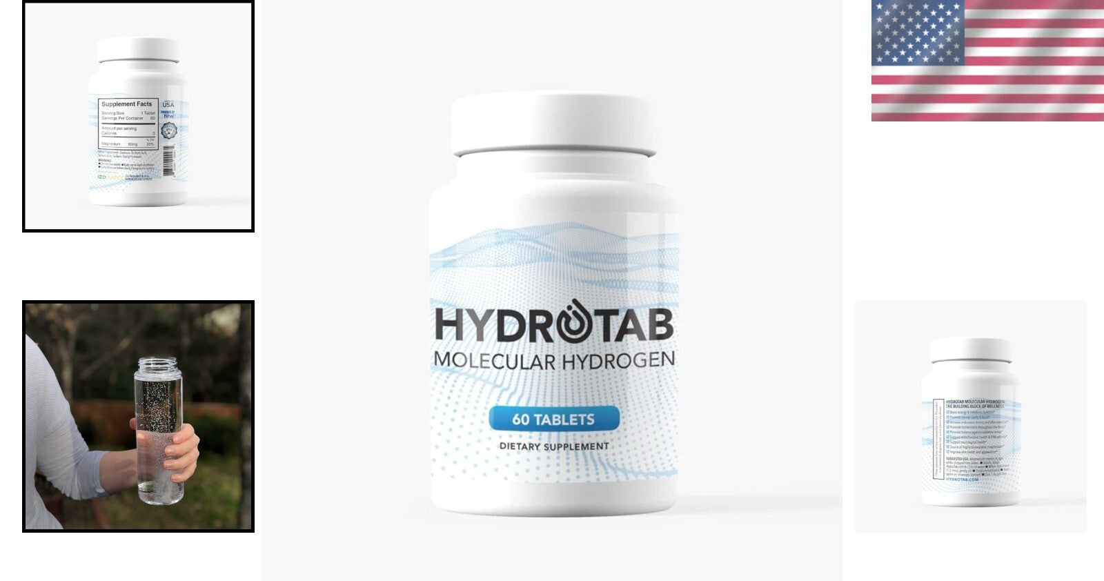 Boost Energy & Focus with Molecular Hydrogen H2 Dietary Supplement - 60 Capsules