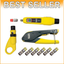 Load image into Gallery viewer, Complete Coax Install &amp; Test Kit: Stripper, Crimper, Tester - Portable Solution