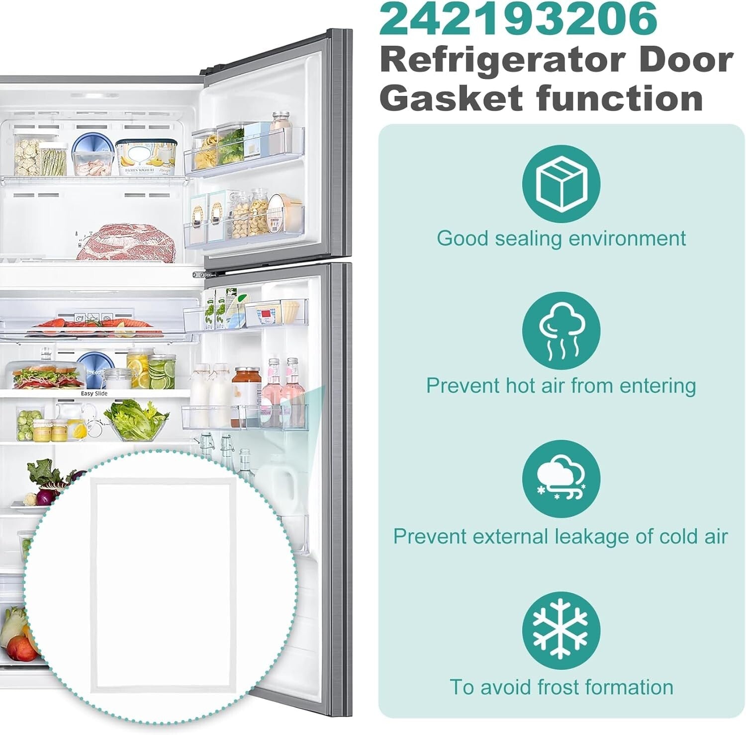 Durable Refrigerator Door Seal Replacement for Kenmore, Frigidaire, Westinghouse