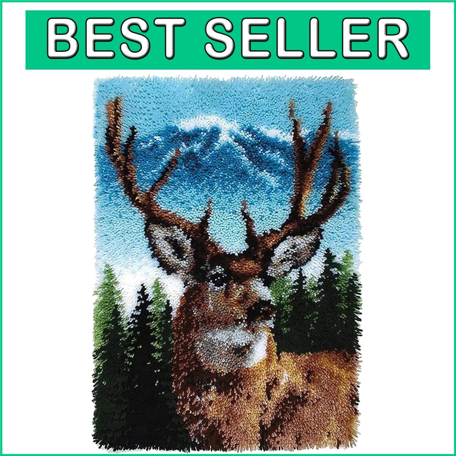 Creative Latch Hook Kit - Premium Deer Canvas Pattern for All Skill Levels