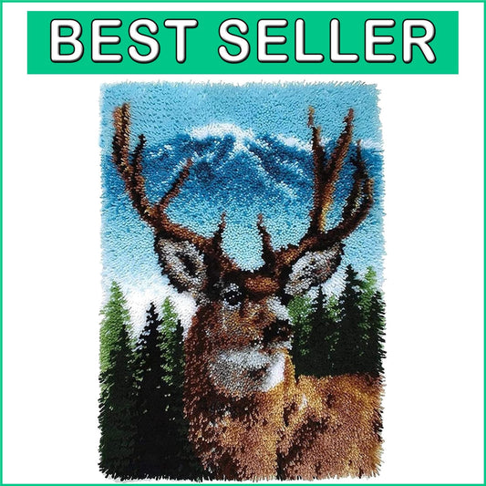 Creative Latch Hook Kit - Premium Deer Canvas Pattern for All Skill Levels