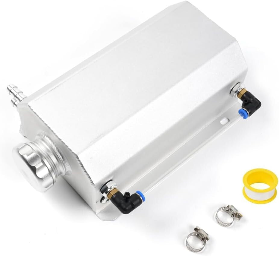 Compact Universal 2L Coolant Tank with Level Indicator - Ideal for All Vehicles