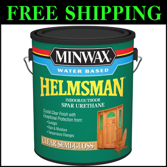 Versatile Water-Based Spar Urethane for Wood - 1 Gallon, Semi-Gloss, 500 sq ft