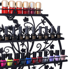 Load image into Gallery viewer, Elegant Wall-Mounted Nail Polish Organizer - 5-Shelf Acrylic Rack in Black