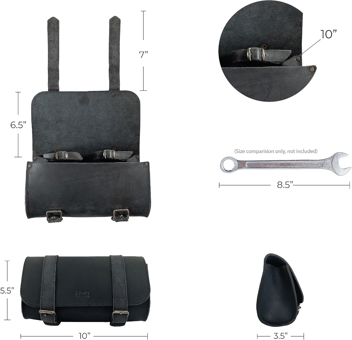 Elegant Tool Organizer for Bikes: Leather Handlebar Pouch with Lifetime Warranty