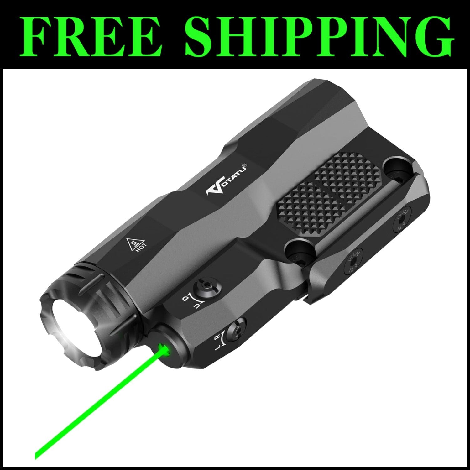 Picatinny M-LOK Tactical Flashlight with Touch Pad & 2400 Lumens Light Power