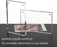 Load image into Gallery viewer, Crystal Clear 5x7 Acrylic Magnetic Picture Frames - Elegant 5-Pack Gift Set
