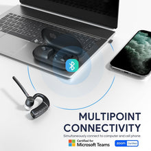 Load image into Gallery viewer, Wireless Bluetooth Earpiece with 4-Mic Noise Cancellation - Ideal for Business