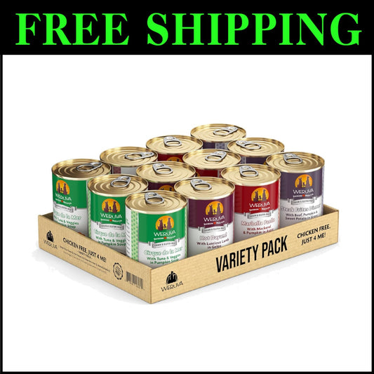 Sustainably Sourced Chicken Free Dog Food Variety Pack - 14oz Cans, 12 Count