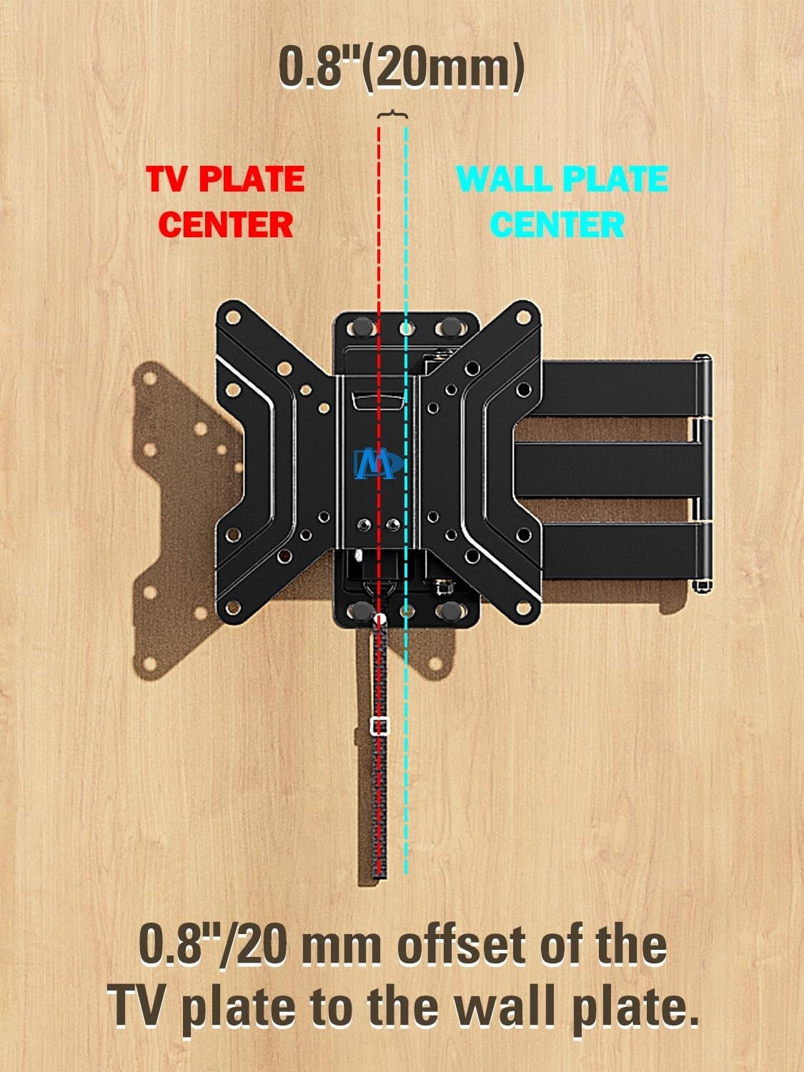 Innovative RV TV Mount with Locking Mechanism - 17-43 Inch Full Motion Design