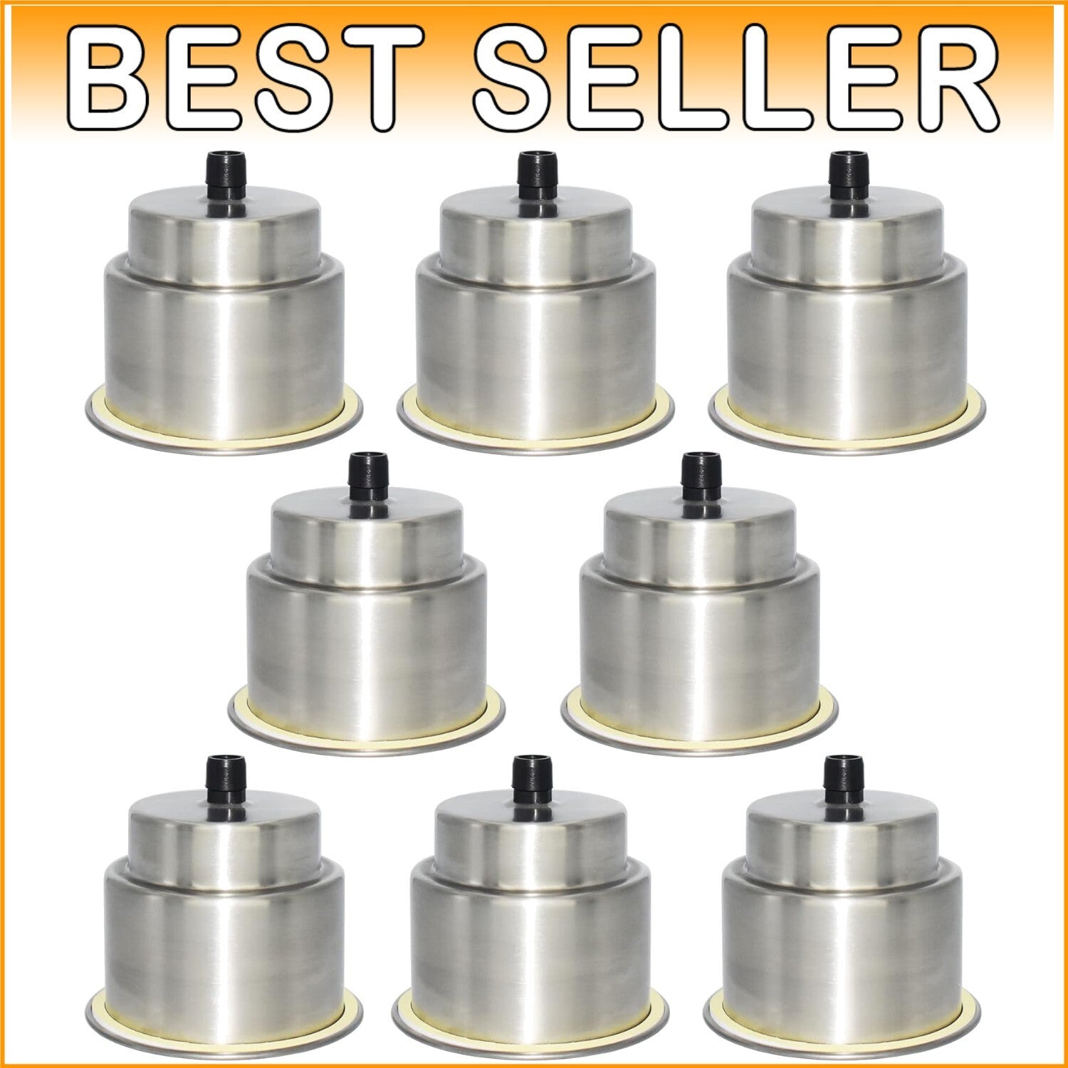 Stylish 8-Piece Drink Holder Set for Marine & Automotive Applications - Silver
