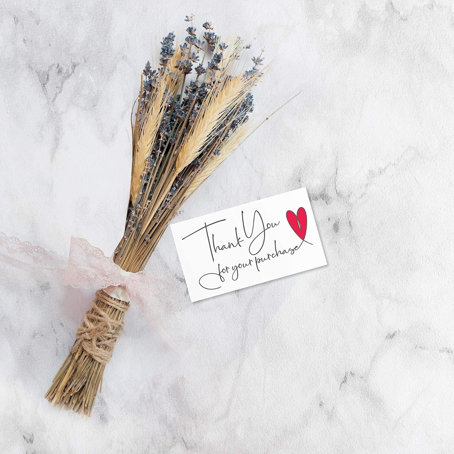 Bulk 1200 Thank You Purchase Cards | Premium Matte Finish | Small Biz Essential