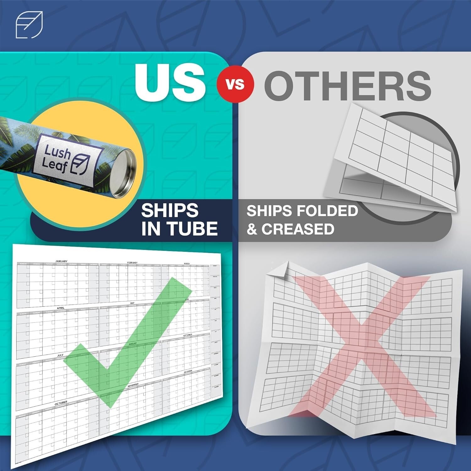 Expansive 2025 Undated Dry Erase Calendar - Ideal for Home, Office & Classroom