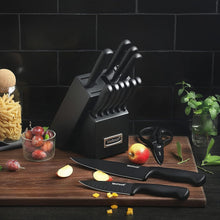 Load image into Gallery viewer, Stylish 15-Piece Non-Stick Knife Set with Built-In Sharpener - Ideal for Gifting