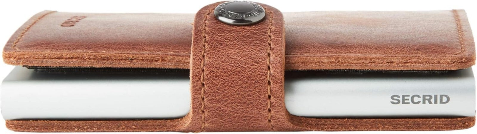 Chic Black Vintage Women's Card Case with Bill Compartment - Lightweight Design