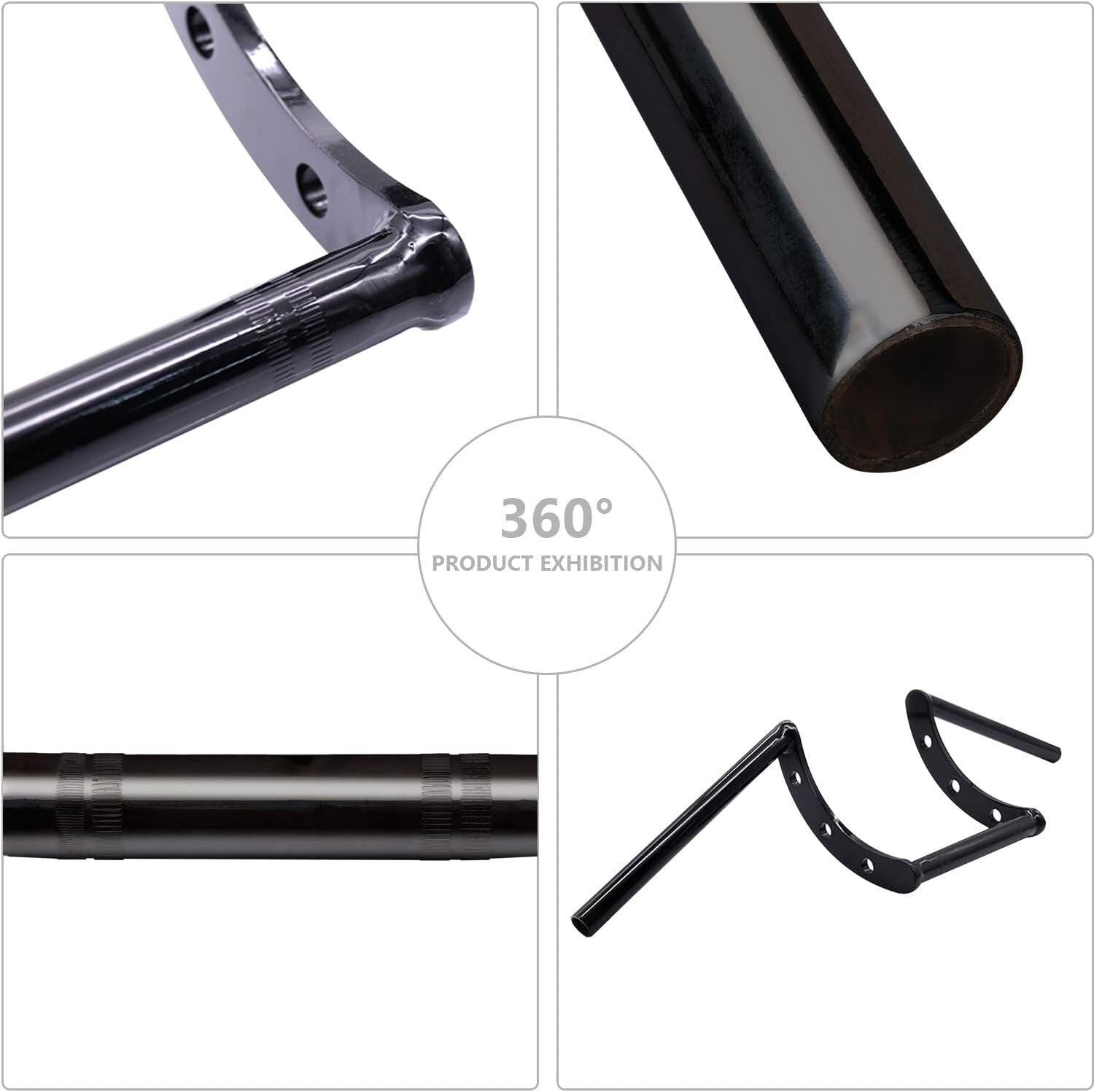 Universal 22mm Z Bars for Softail, Dyna & Sportster - Premium Black Finish