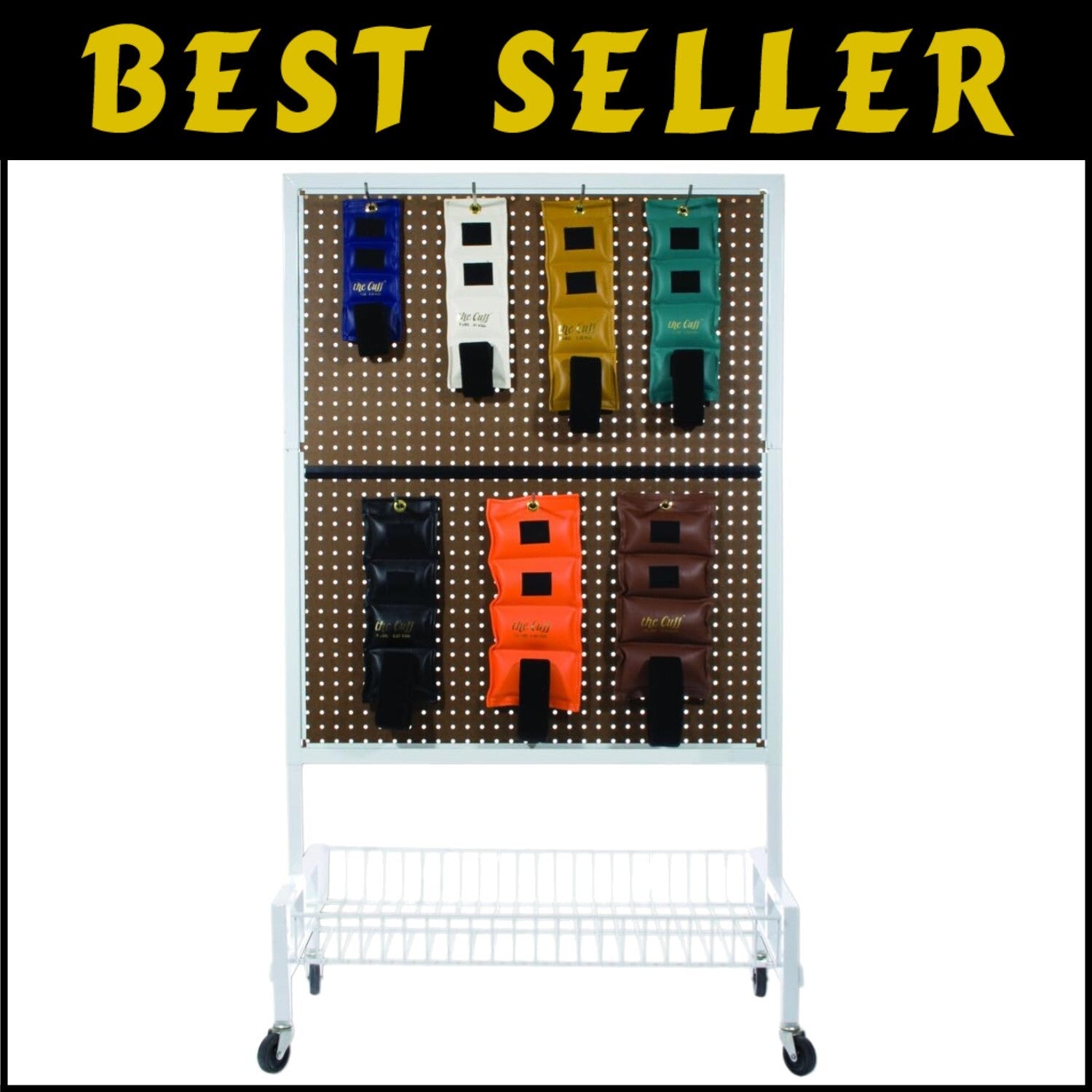 Durable Adjustable Ankle and Wrist Weights for Cardio and Toning - Rack Included