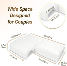 Load image into Gallery viewer, Breathable Memory Foam Cuddle Pillow for Couples - Adjustable and Comfortable