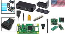 Load image into Gallery viewer, Comprehensive Raspberry Pi Zero W Kit - Black Multi-Function Case &amp; Adapters