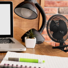 Load image into Gallery viewer, 6-Inch Whisper Quiet 2-Speed Clip-On Fan with Safety Grill for Home &amp; Office
