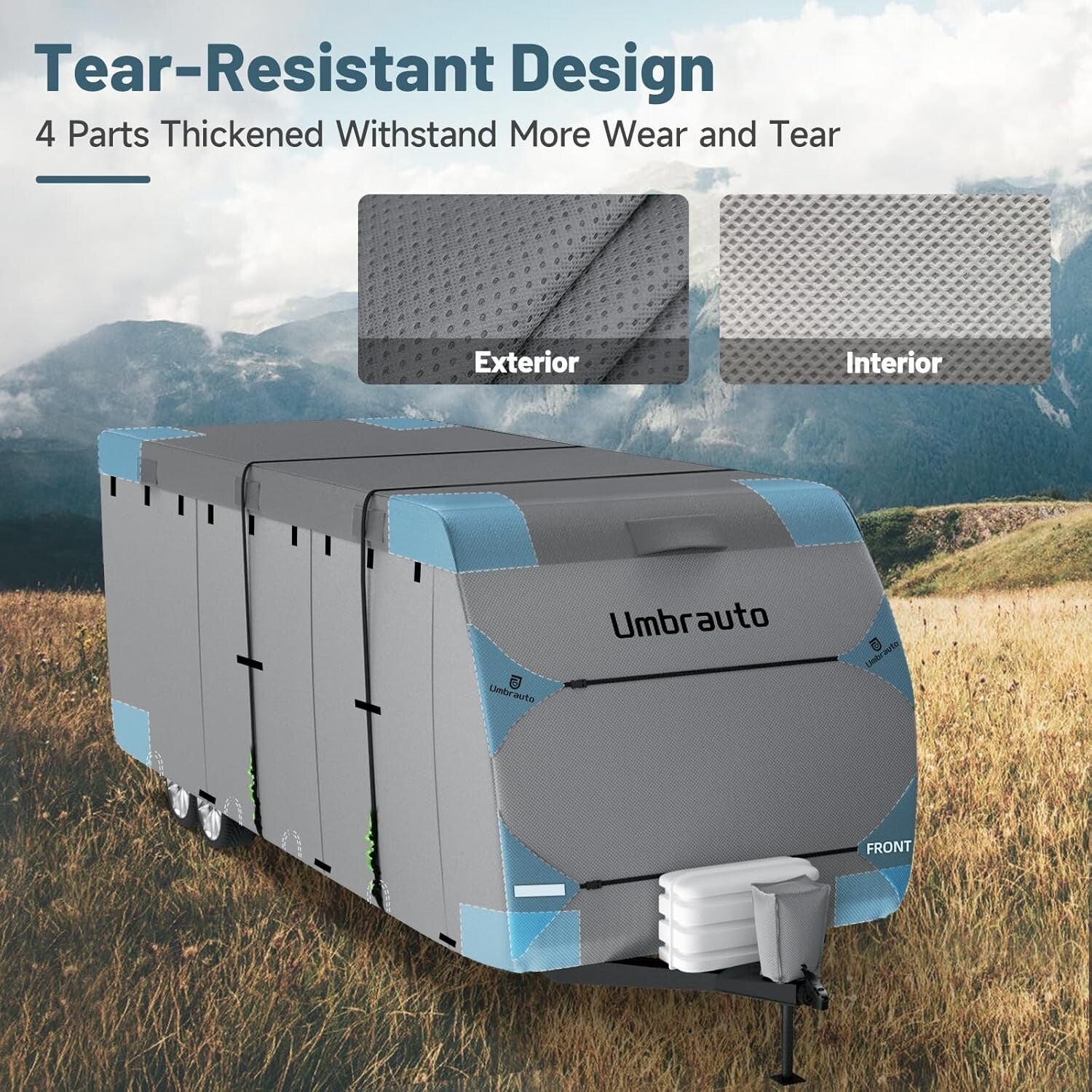 7-Layer Waterproof RV Cover for 16-18ft Trailers - Ultimate Protection Ensemble