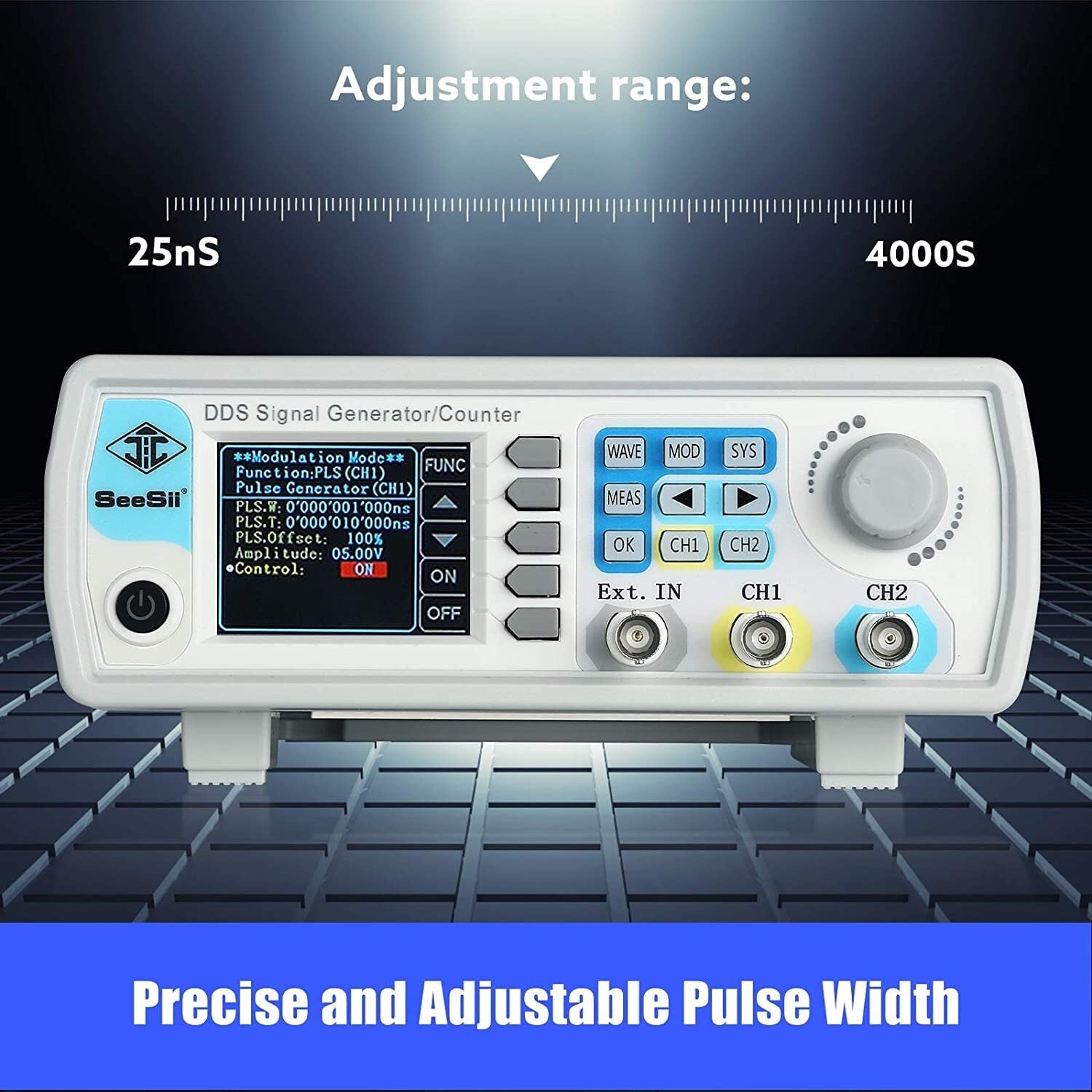 Lightweight 15MHz DDS Signal Generator and Frequency Meter for Electronics Test
