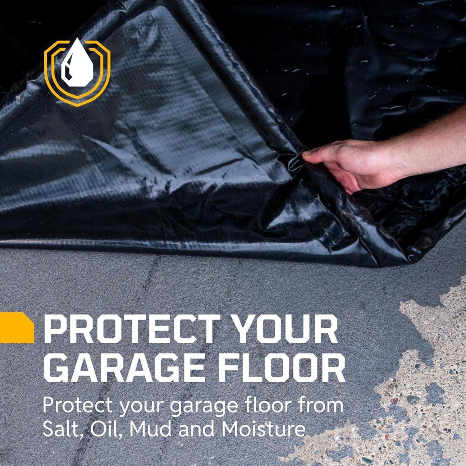 Durable Garage Containment Mat for SUVs & Trucks - 8'6" x 20" Easy to Clean