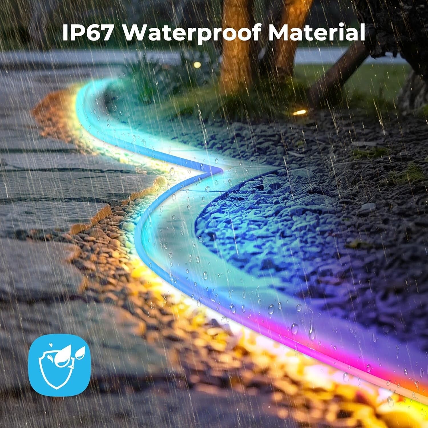 Durable IP67 Neon Rope Lights - 100FT Color-Changing LED with Smart Controls