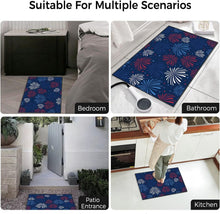Load image into Gallery viewer, Stain Resistant Red, White, &amp; Blue Doormat - Festive Welcome Mat 18x30 Inches