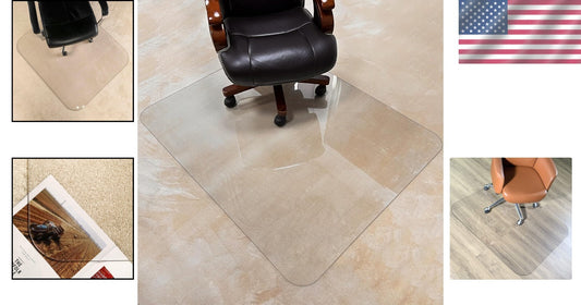 Extra Thick 59"x47" Crystal Clear Floor Mat for Seamless Office Experience