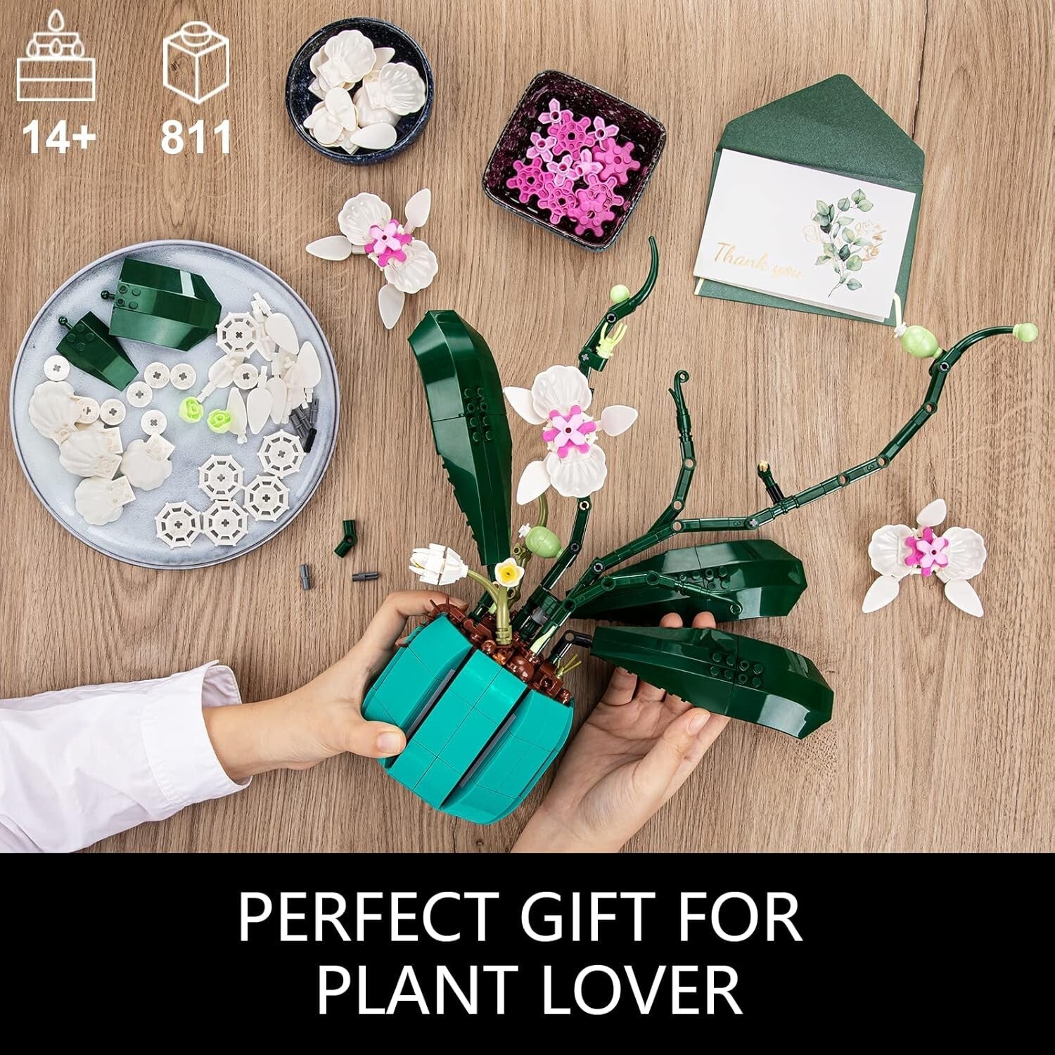Elegant Artificial Orchid Flower Building Set - Perfect Gift for All Occasions