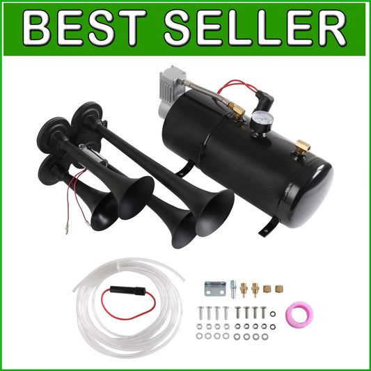 150DB Super Loud Train Horn Kit with 12V Compressor – Universal Vehicle Fit