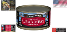 Load image into Gallery viewer, Fancy White Crab Meat Cans - 12 Pack of Wild-Caught Quality Seafood for Dishes