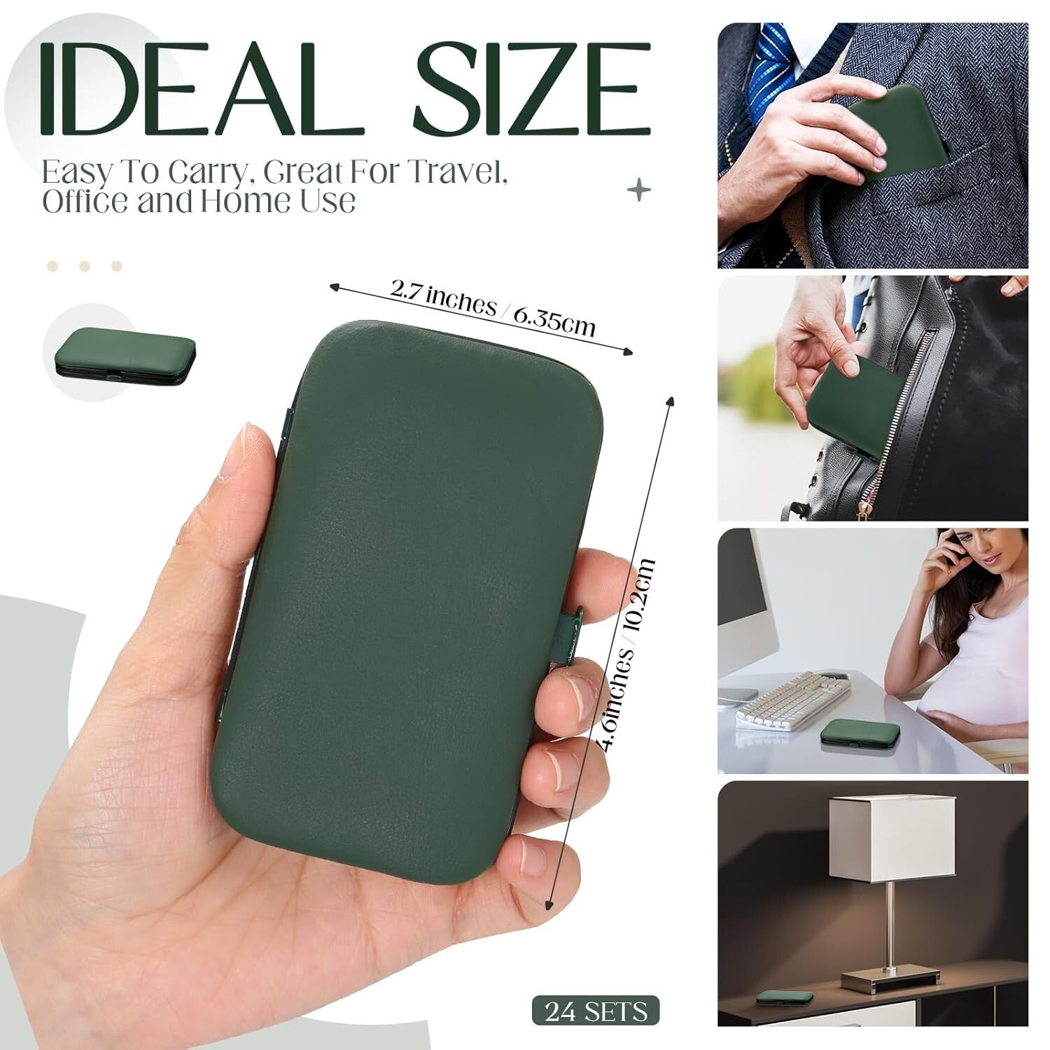 Professional 24-Piece Nail Care Set: Stainless Steel Tools with Travel Case