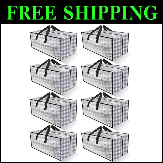 Reinforced Clear Zipper Storage Bags - 2 Pack Extra Large for Home & College Use