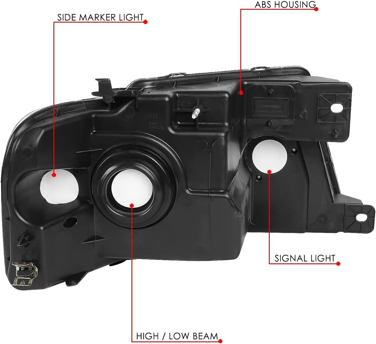 Plug-n-Play Reflector Beam Headlights for F150 2004-2008, Mark LT 2006-2008