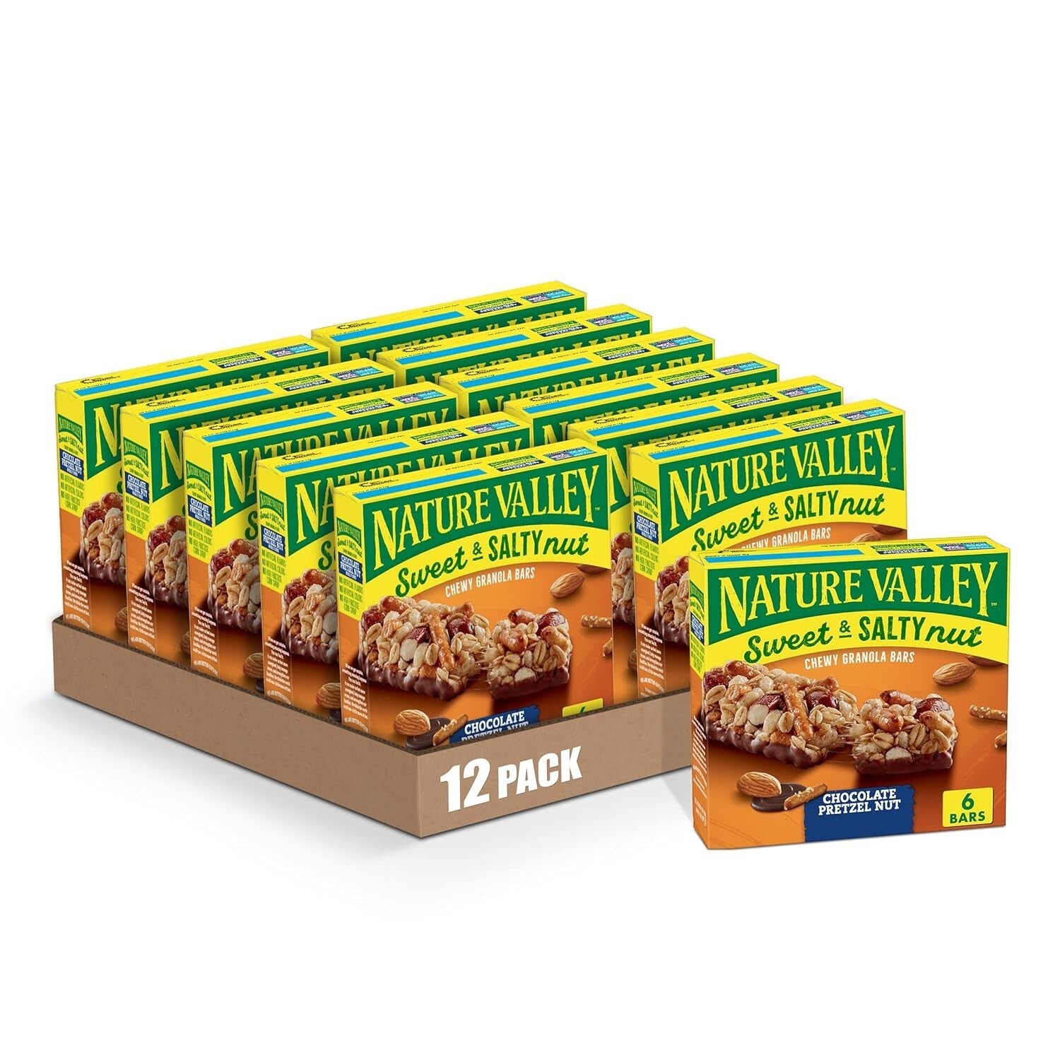 Chocolate Pretzel Sweet & Salty Granola Bars - 12 Count Pack - On-the-Go Treat
