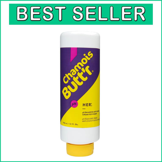 Her' Unscented Anti-Chafe Cream - Moisturizing 32 oz Tube for All Athletes