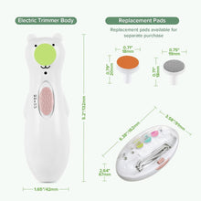 Load image into Gallery viewer, Rechargeable Baby Nail Clippers with Interchangeable Heads - Gentle &amp; Efficient