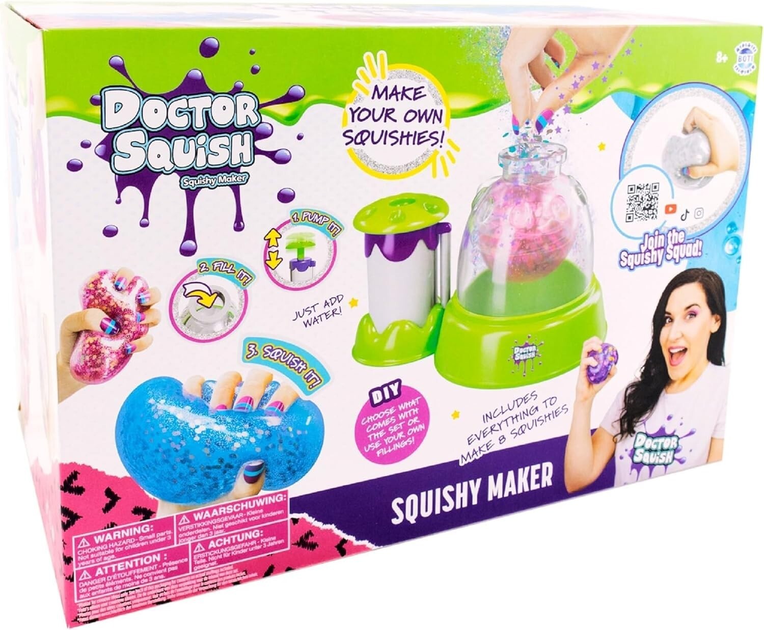 Customizable Squishy Maker Station with Glitter, Confetti & Reusable Clips