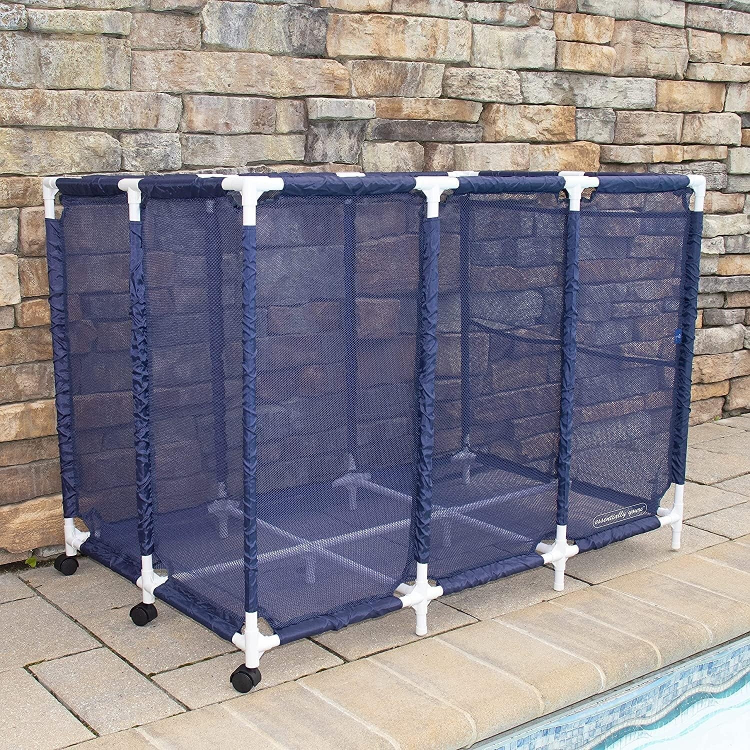 Portable XX-Large Pool Storage Bin with Quick Dry Mesh for Toys and Accessories