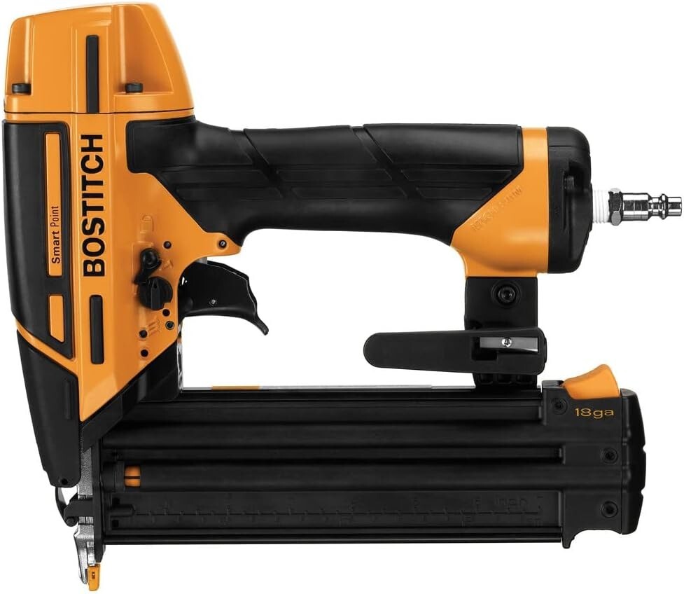 Versatile 18GA Pneumatic Nailer Kit with Selectable Trigger and No-Mar Tips