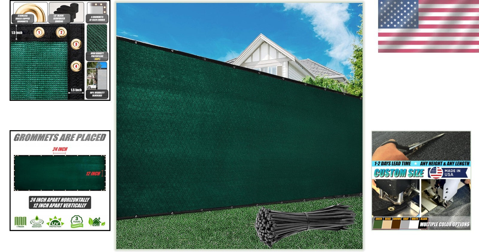 High-Density Polyurethane Privacy Net - UV Shield & Noise Blocking Solution