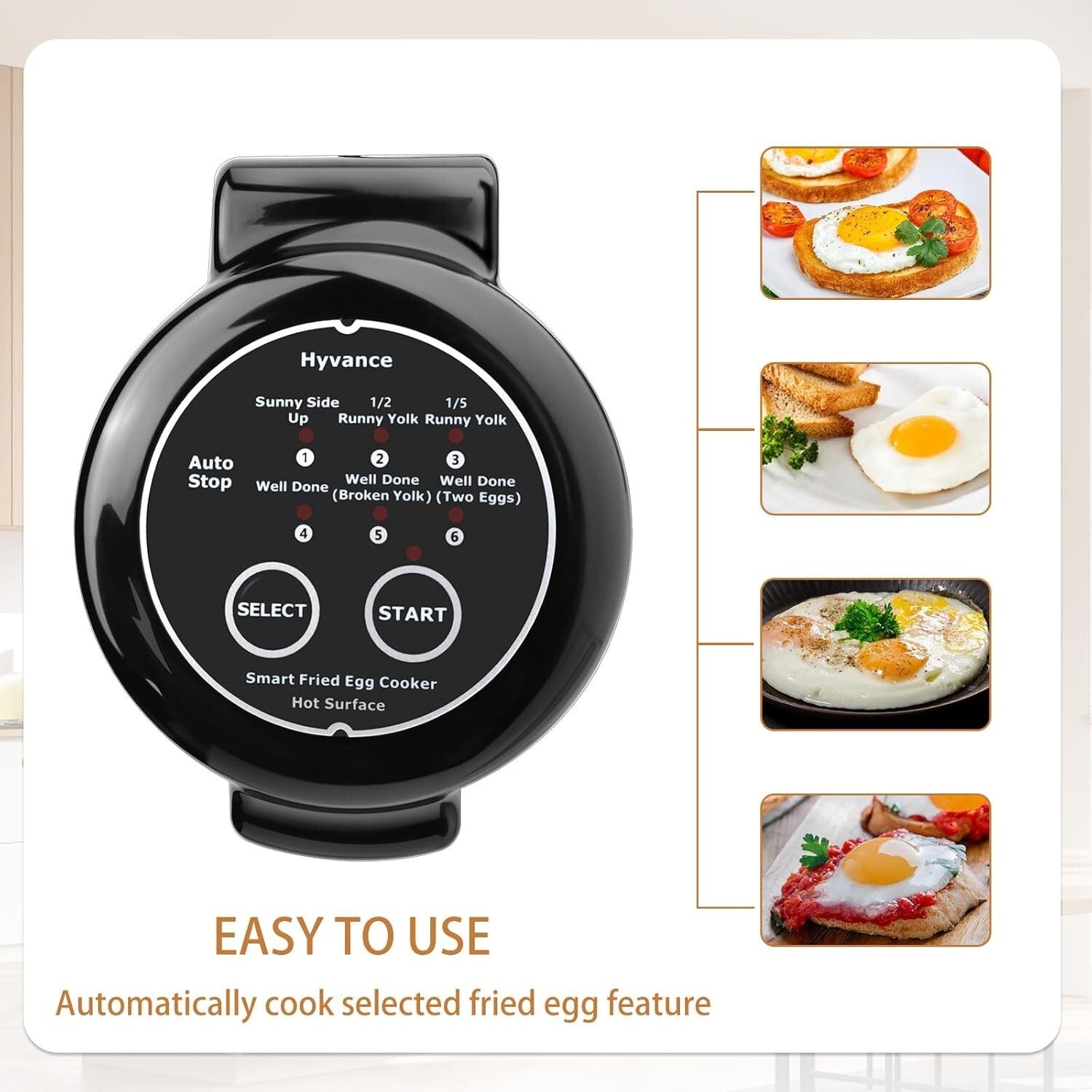 Lightweight Non-Stick Fried Egg Maker - Precision Cooking with Safety Features