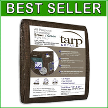 Load image into Gallery viewer, 18 x 24 Ft. Waterproof Reversible Poly Tarp - Lightweight All-Purpose Protection