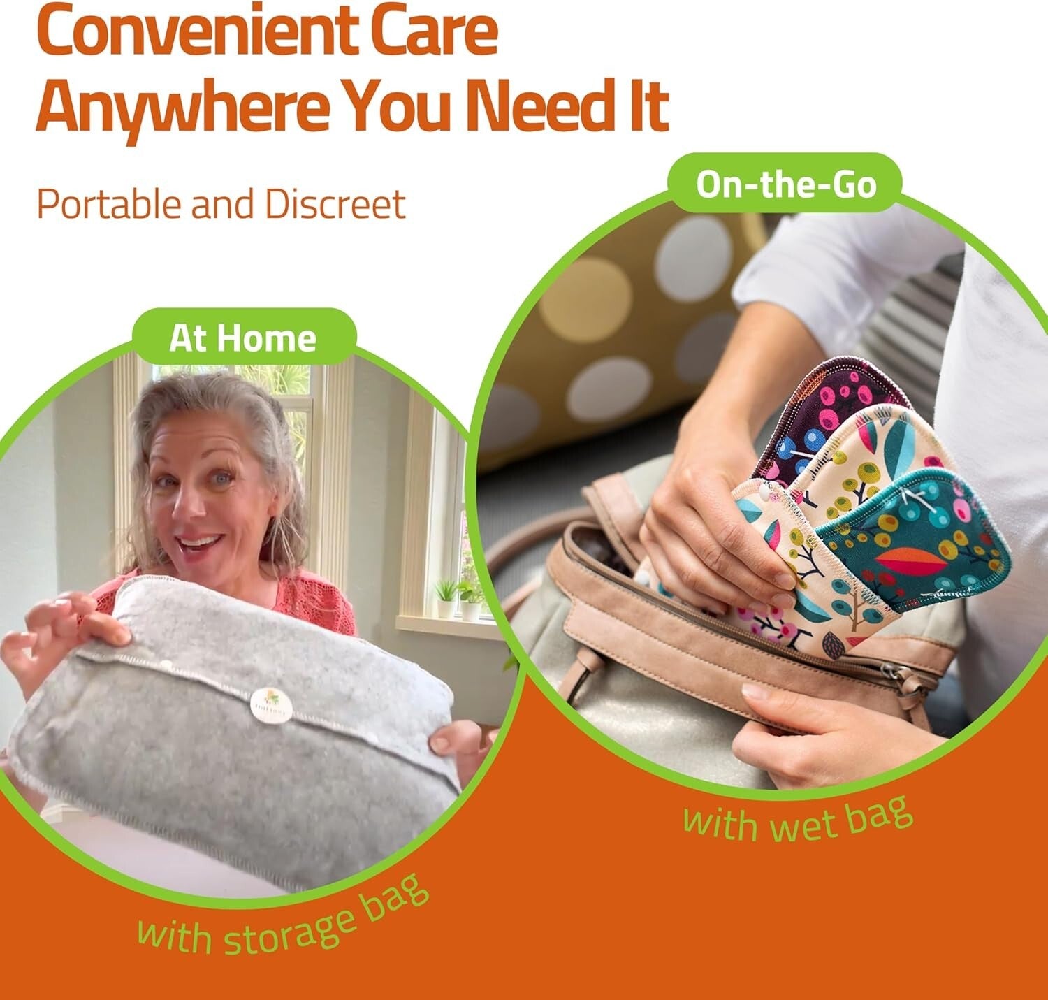 Eco-Friendly Organic Cotton Panty Liners for Women - 7-Pack Reusable Comfort